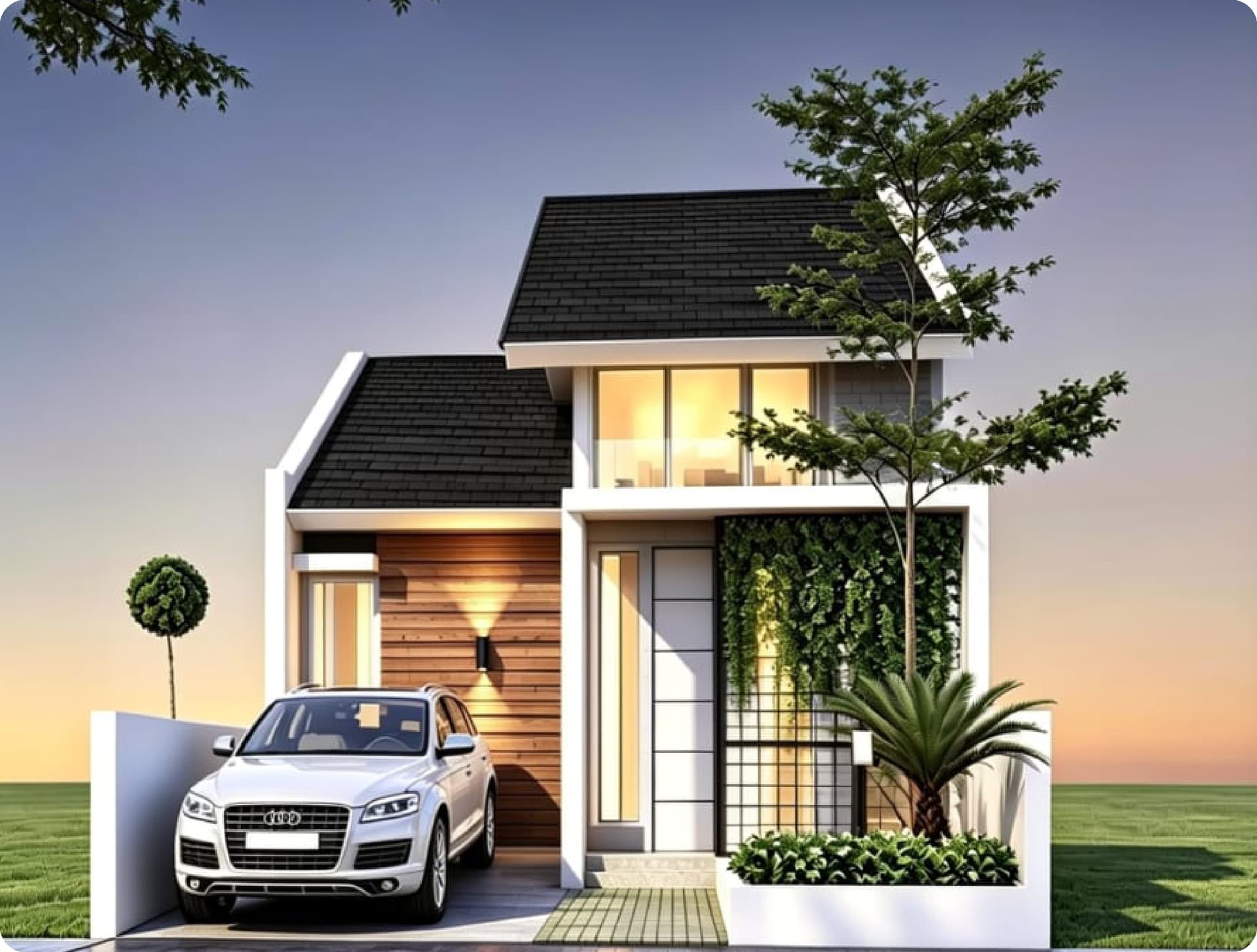 Tampak utama Type 36/82 Bale Lembur